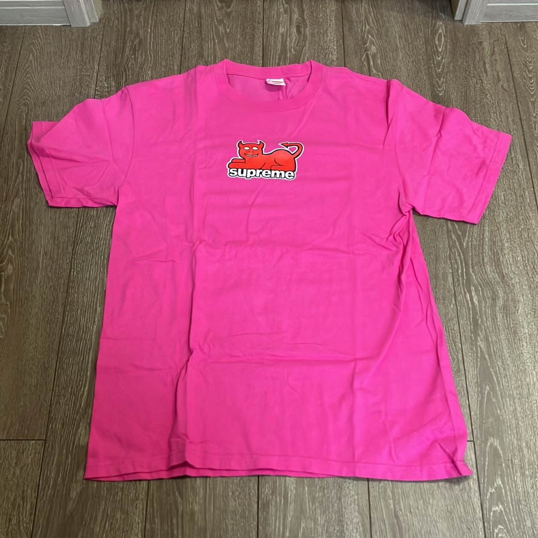 Supreme x Toy Machine Devil Cat Tee "Fuchsia"