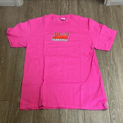 Supreme x Toy Machine Devil Cat Tee "Fuchsia"