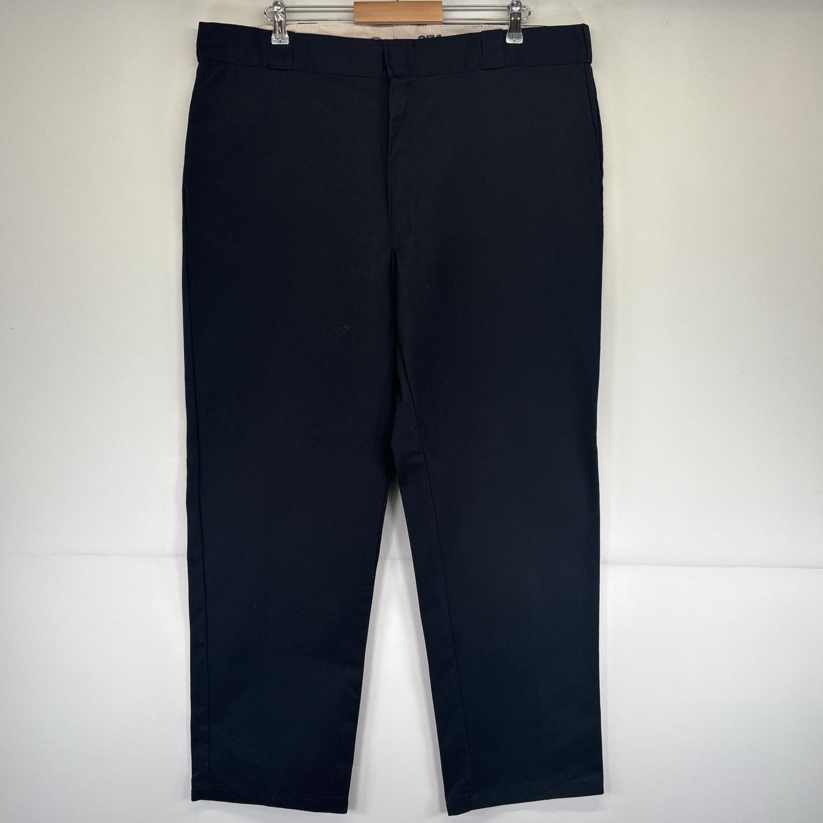 古着 ディッキーズ Dickies ワークパンツ 874 チノパン ワンポイントロゴ 大きいサイズ オリジナルフィット w42 L32 ブラック メンズ
