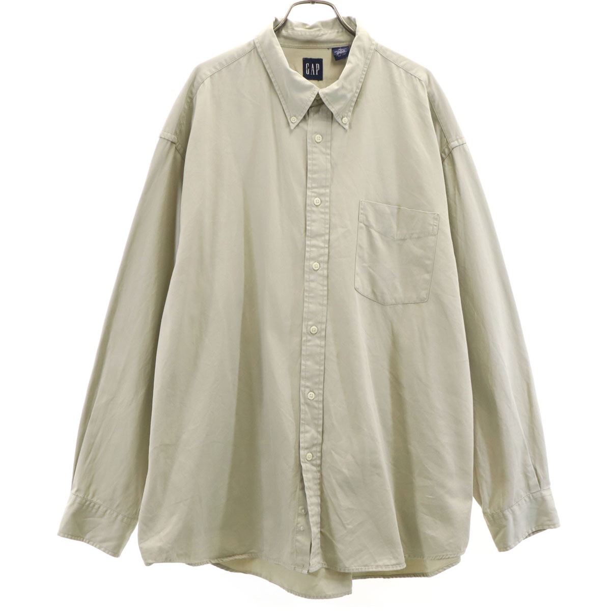 GAP ギャップ 90s オールド 長袖 ボタンダウンシャツ XL グレージュ