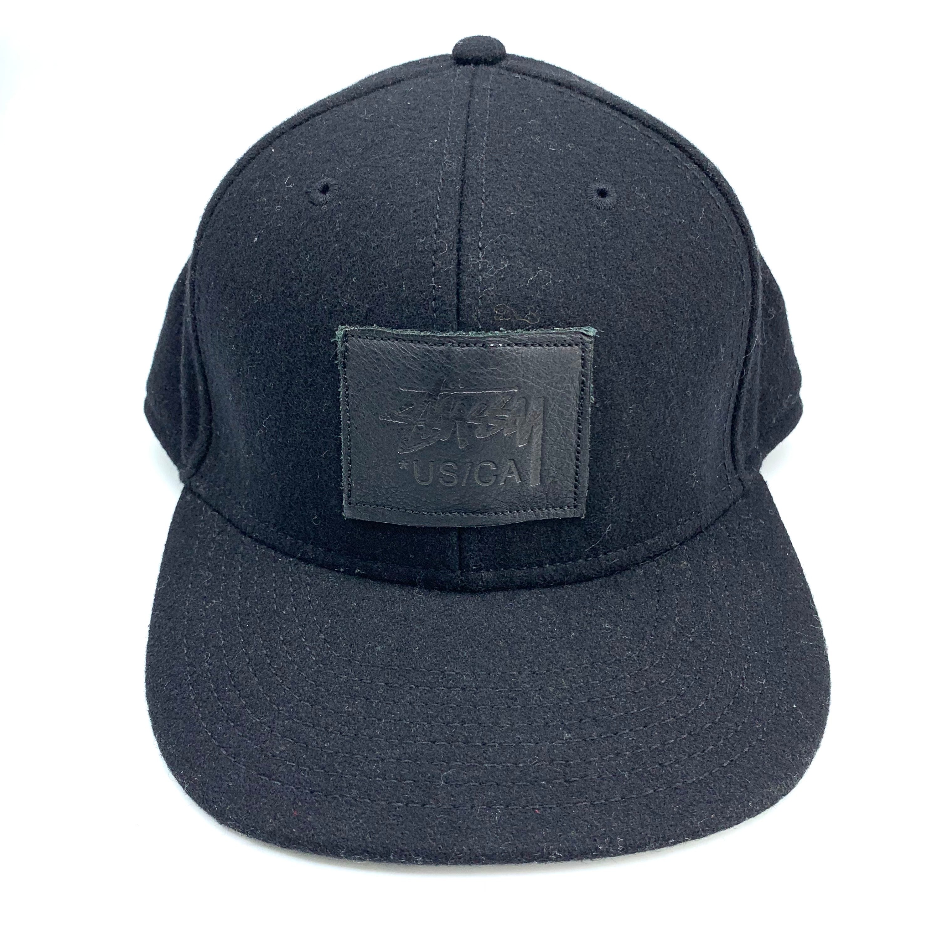 STUSSY CAPZ leather patch CAP