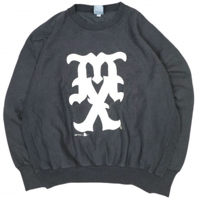 SAINT MICHAEL セントマイケル 24AW 日本製 CREW SWEAT / MX ロゴプリント クルーネックスウェット SM-YS1-0000-033 L NAVY トレーナー SAINT Mxxxxxx 定価61,600円 トップス g23245