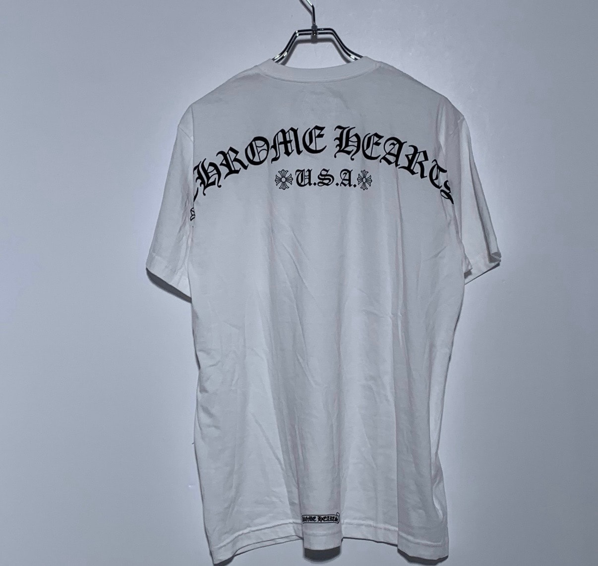 Chrome Hearts Shoulder USA Script Logo Pocket T-Shirt "White"