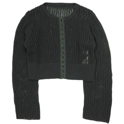 Ray BEAMS レイビームス 24SS フロントホッククルーネックカーディガン 61-15-1062-370 ONE SIZE ブラック ニット トップス g23452