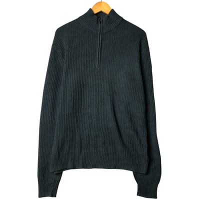 古着 90~00年代 カルバンクライン Calvin klein JEANS リブ編み コットンニットハーフジップセーター メンズL相当 ヴィンテージ/eaa576312