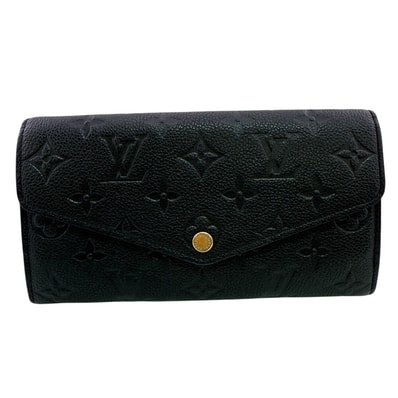 ルイヴィトン LOUIS VUITTON 長財布 モノグラムアンプラント ポルトフォイユサラ フラップ 二つ折り ロングウォレット M82257 ブラック