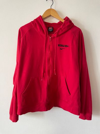 Nike ネブラスカ大 ジップアップパーカー 赤 XL