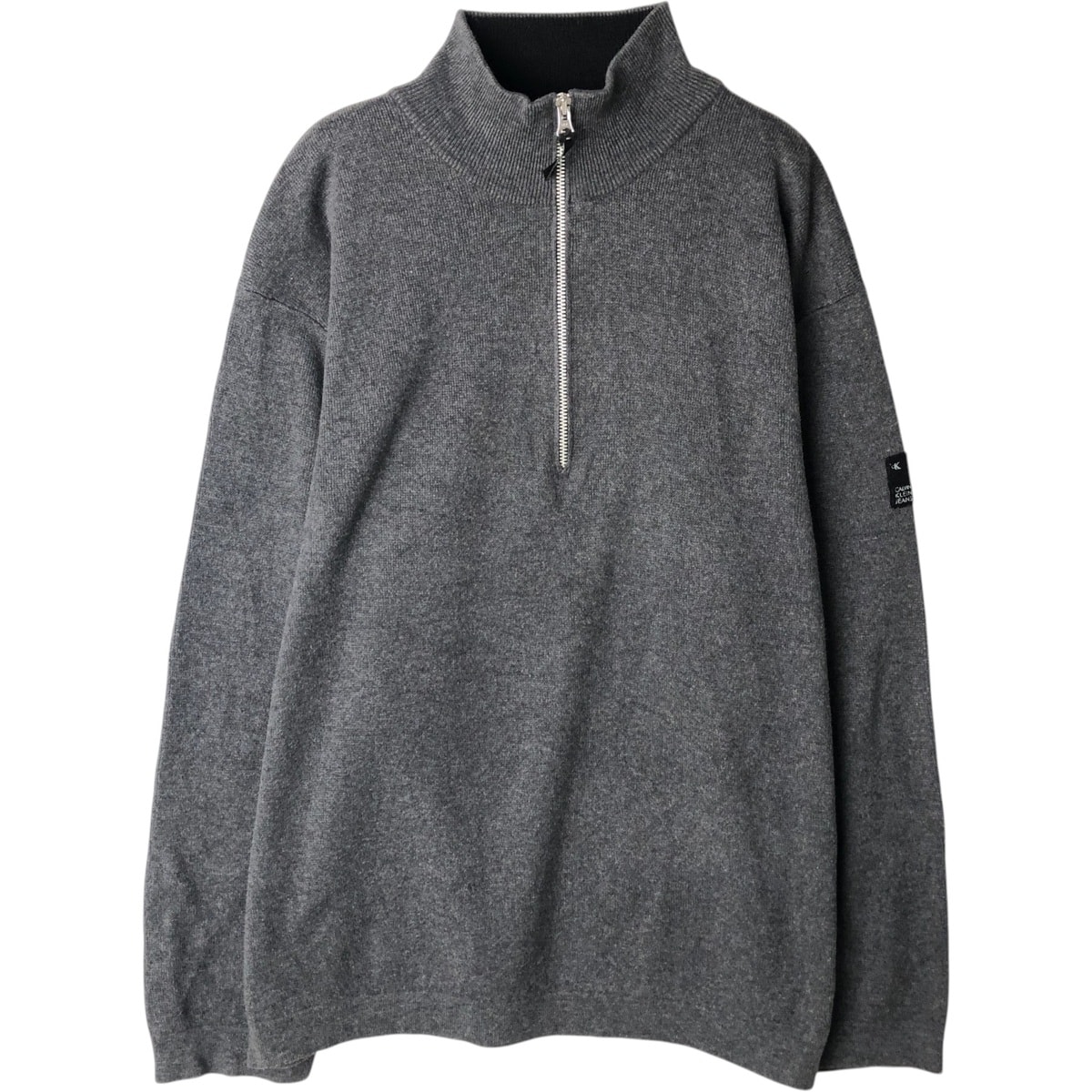 古着 カルバンクライン Calvin klein コットンニットハーフジップセーター メンズL相当/eaa631937