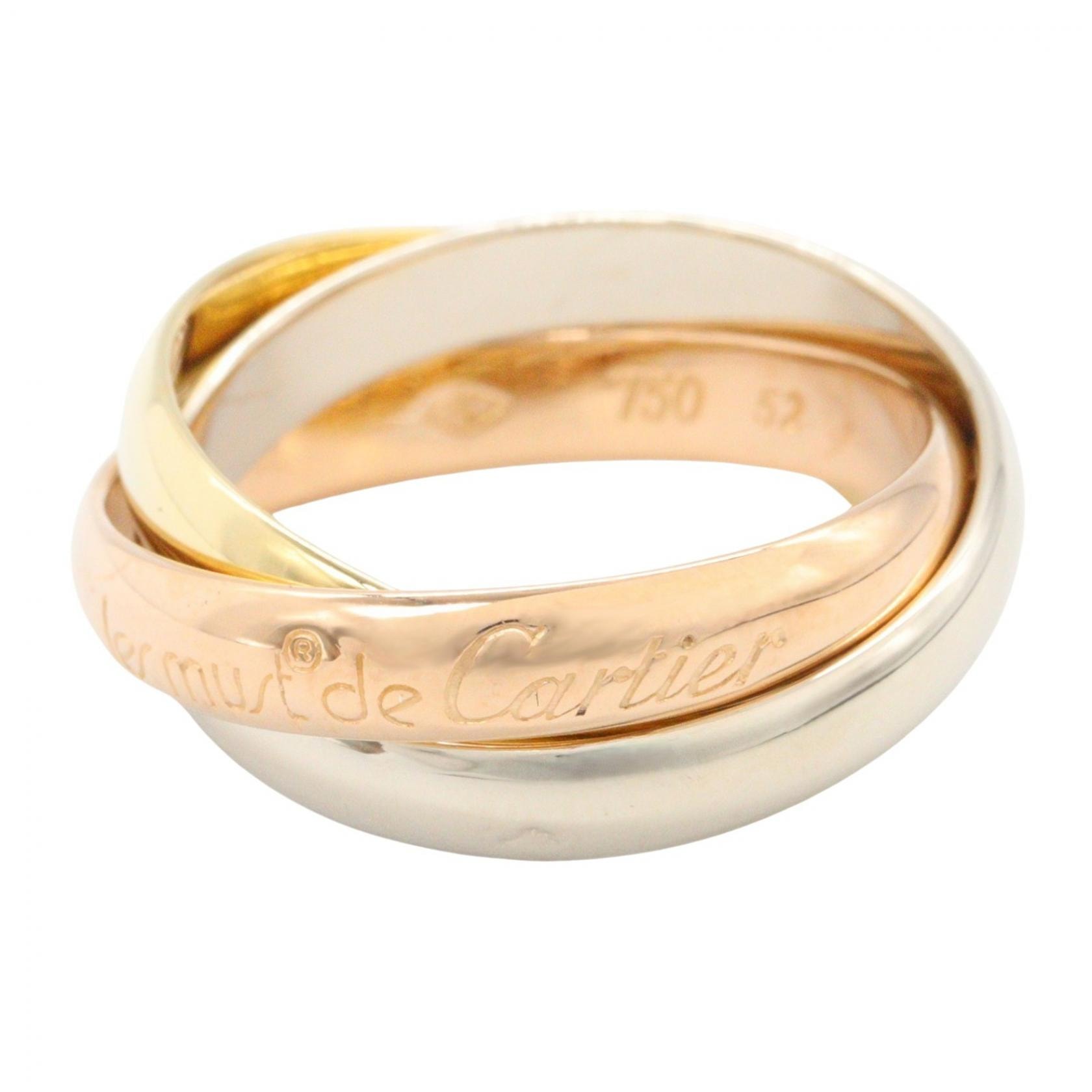 カルティエ CARTIER トリニティ リング リング・指輪 ジュエリー K18(イエローゴールド) K18WG(ホワイトゴールド) K18PG(ピンクゴールド) レディース ゴールド系 / シルバー系 【中古】
