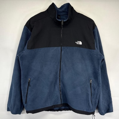 古着 ザ・ノースフェイス THE NORTH FACE フリースジャケット フルジップ デナリジャケット ワンポイントロゴ フルジップ 2XL ブラック メンズ