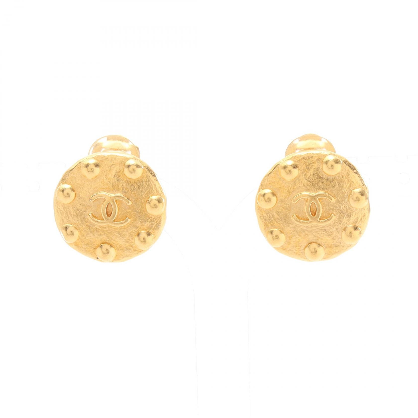 シャネル CHANEL ココマーク ドット ラウンド イヤリング ジュエリー GP(ゴールドメッキ) レディース ゴールド系 【中古】
