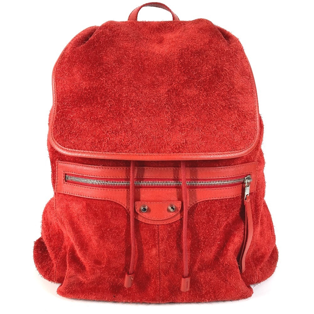 バレンシアガ BALENCIAGA クラシック トラベラー 340139 カバン バックパック リュックサック レザー/スエード レッド