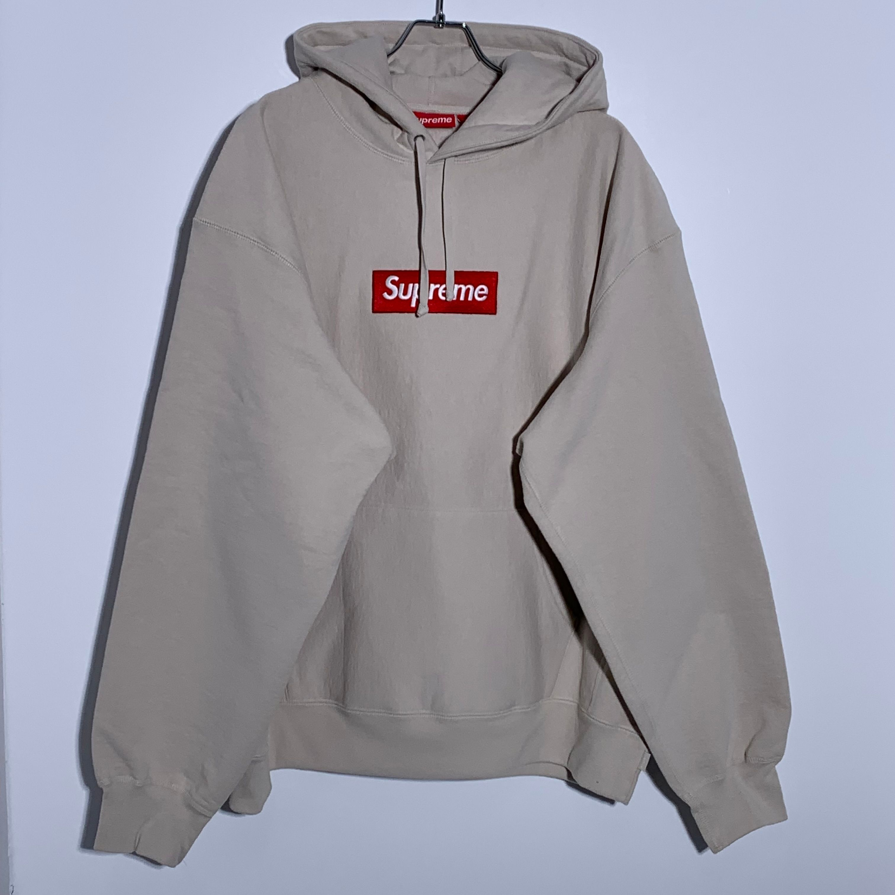 Supreme Box Logo Hooded Sweatshirt "Stone" (24FW)
