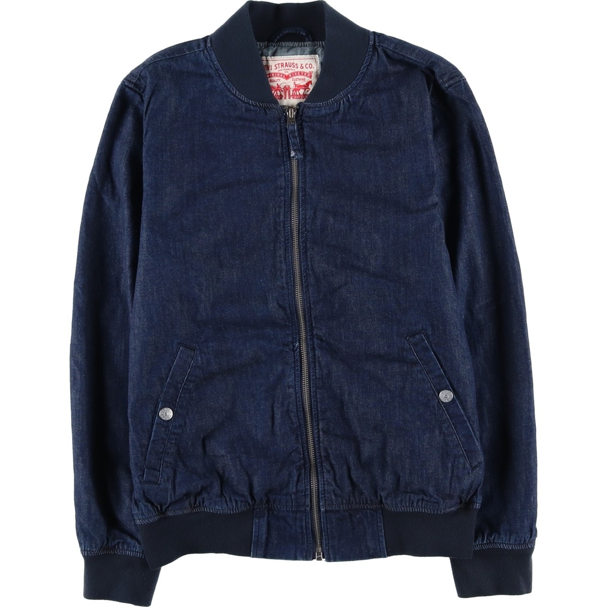 古着 濃紺 リーバイス Levi's デニムブルゾン メンズS相当/eaa477412