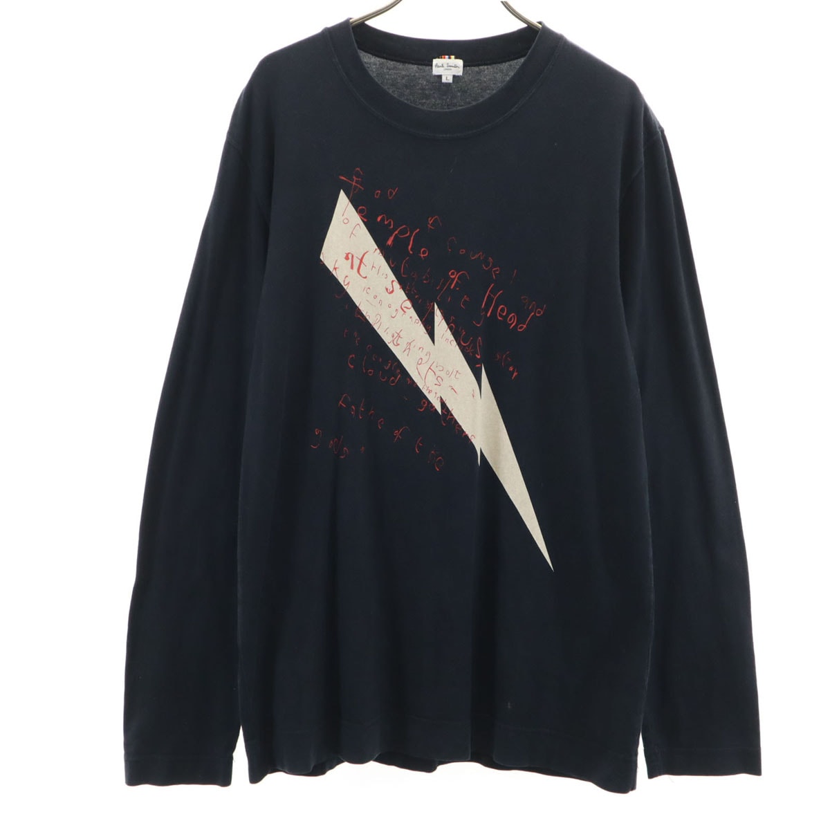 Paul Smith LONDON ポールスミスロンドン 日本製 長袖 Tシャツ L ブラック ロンT