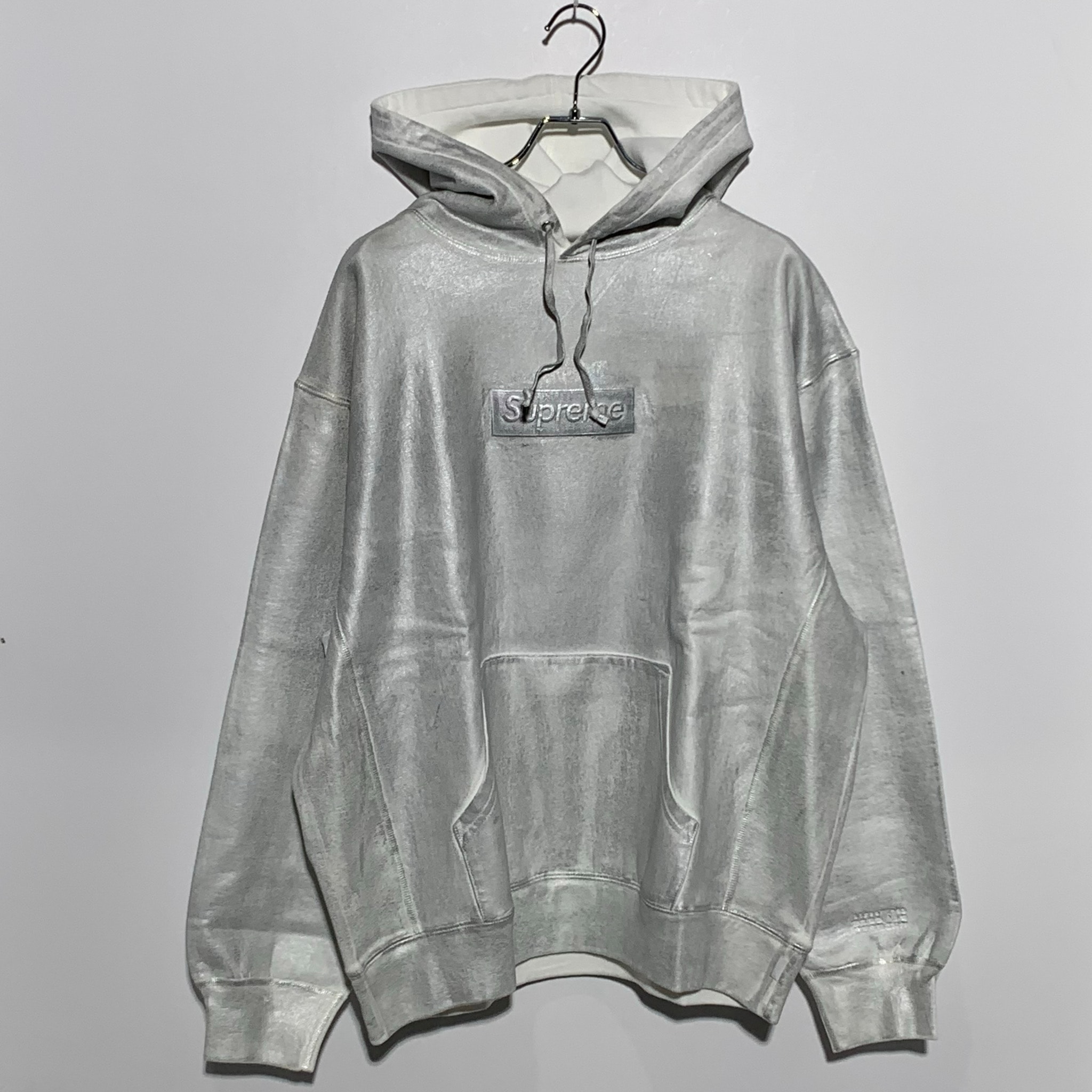 Supreme x MM6 Maison Margiela Foil Box Logo Hooded Sweatshirt "White"
