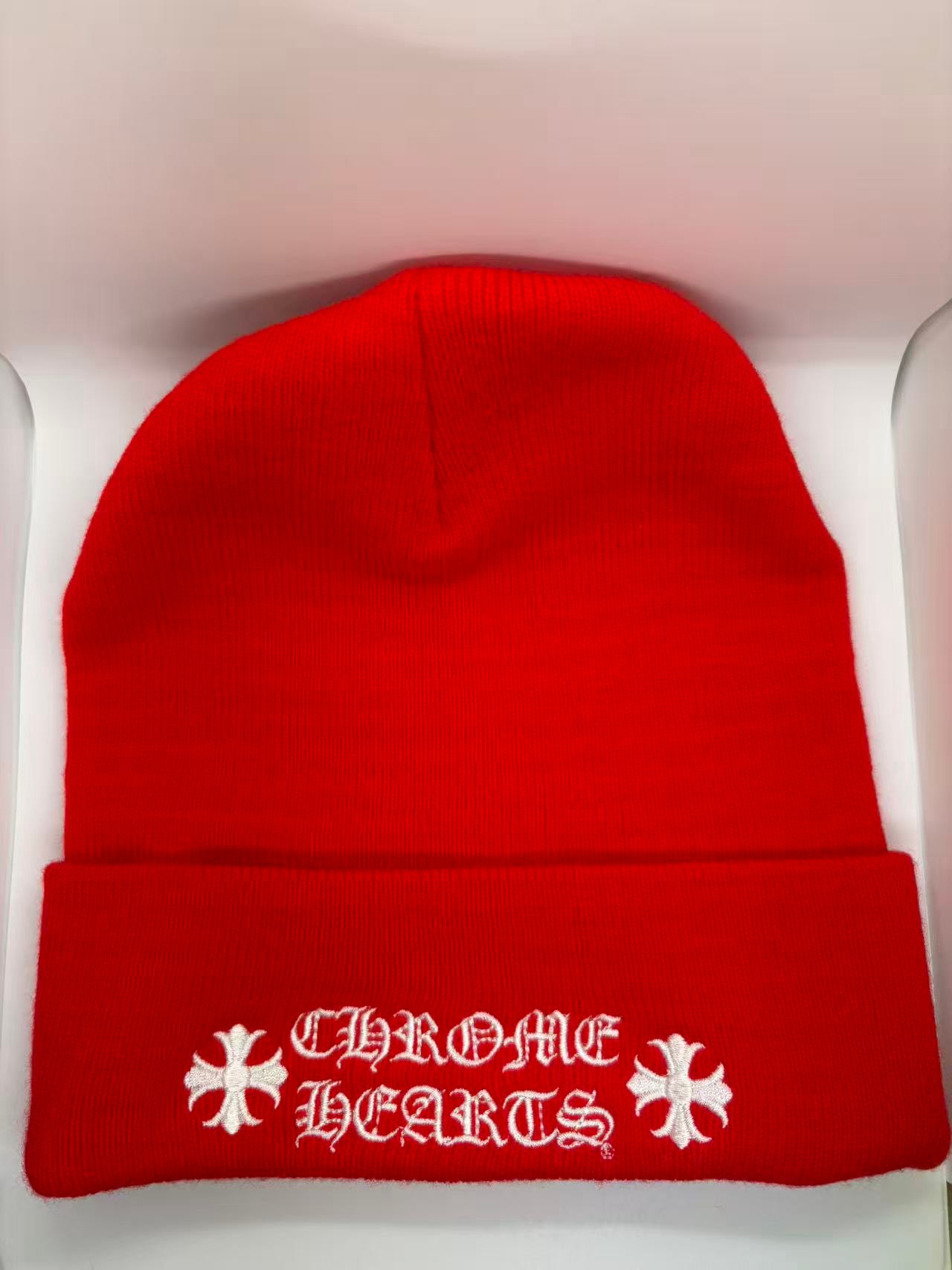 Chrome Hearts Wool Watch Cap Logo Embroidery Beanie "Red"