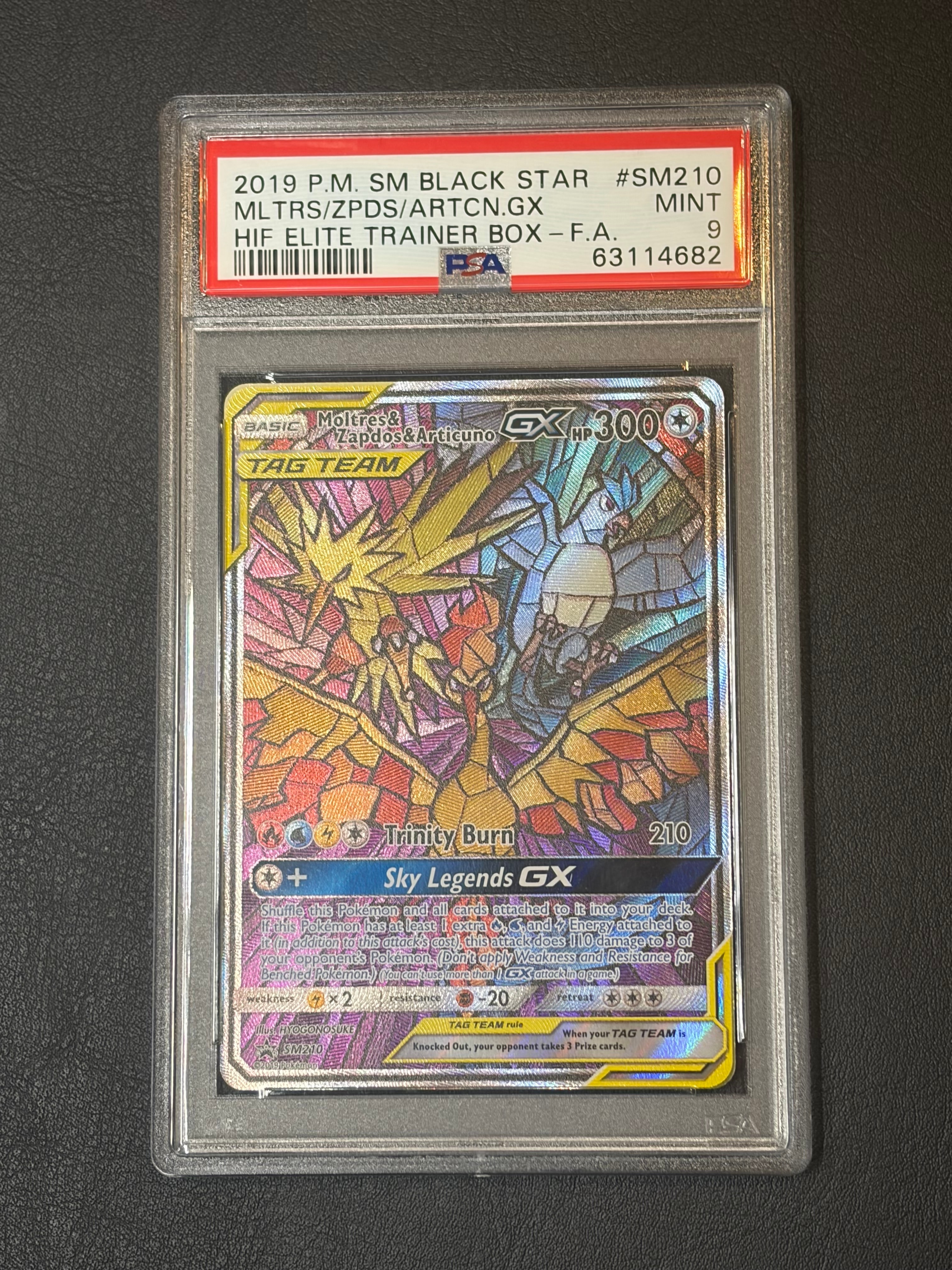 ポケモンカード ファイヤー&サンダー&フリーザーGX SA 英語 PSA10】ファイヤー＆サンダー＆フリーザーGX SR 英語版 1枚の通販 土日