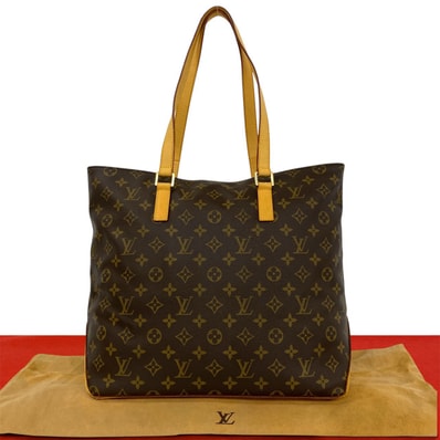LOUIS VUITTON ルイヴィトン カバメゾ モノグラム レザー PVC トートバッグ ブラウン
25974