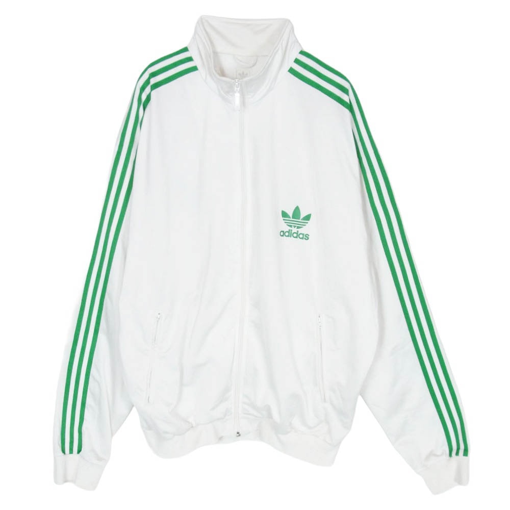 adidas アディダス 90s VINTAGE ヴィンテージ サイドライン スリーストライプ トラックジャケット ジャージ ホワイト系 XL【中古】