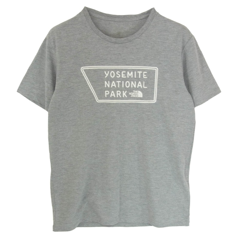 THE NORTH FACE ノースフェイス Tシャツ NT31894 SIGNBOARD TEE サインボード ロゴプリント ランニング Tシャツ 半袖カットソー グレー系 M【中古】