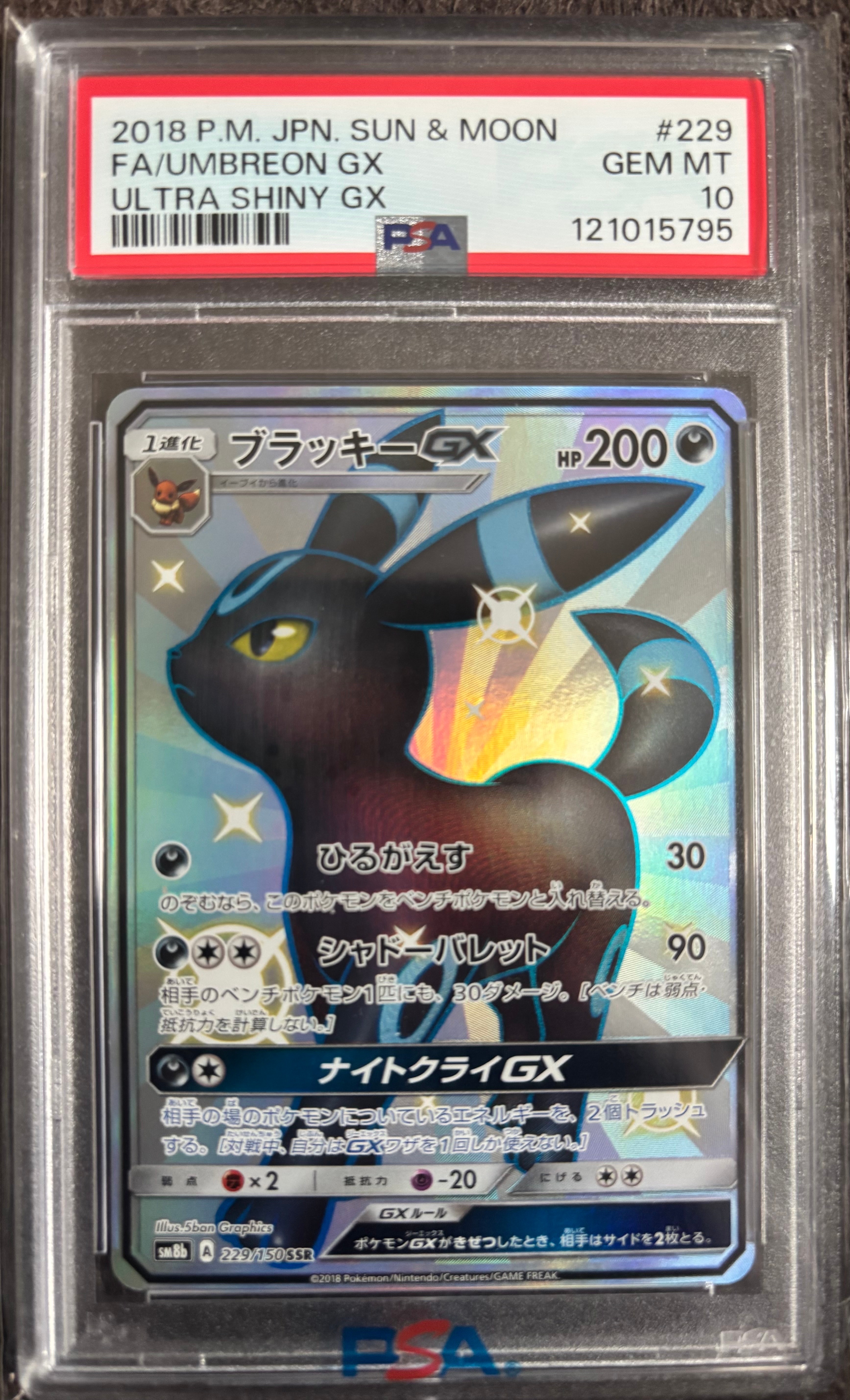 PSA10】ブラッキーGX SSR[SM8b 229/150](ハイクラスパック「GXウルトラ