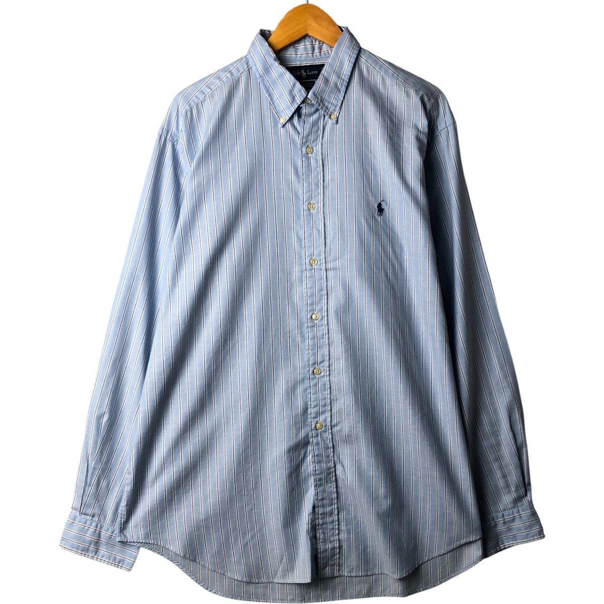 古着 ラルフローレン Ralph Lauren YARMOUTH 長袖 ボタンダウンストライプシャツ メンズXL相当/eaa565593