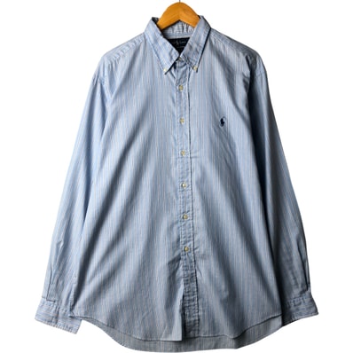 古着 ラルフローレン Ralph Lauren YARMOUTH 長袖 ボタンダウンストライプシャツ メンズXL相当/eaa565593