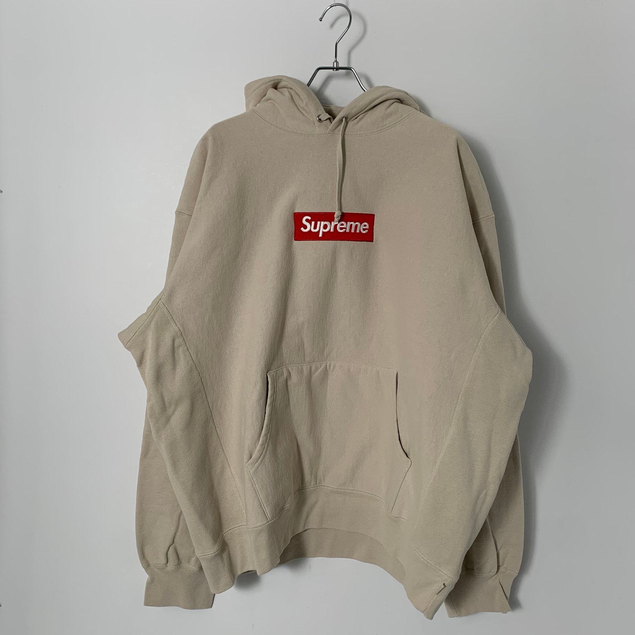 Supreme Box Logo Hooded Sweatshirt "Stone" (24FW)