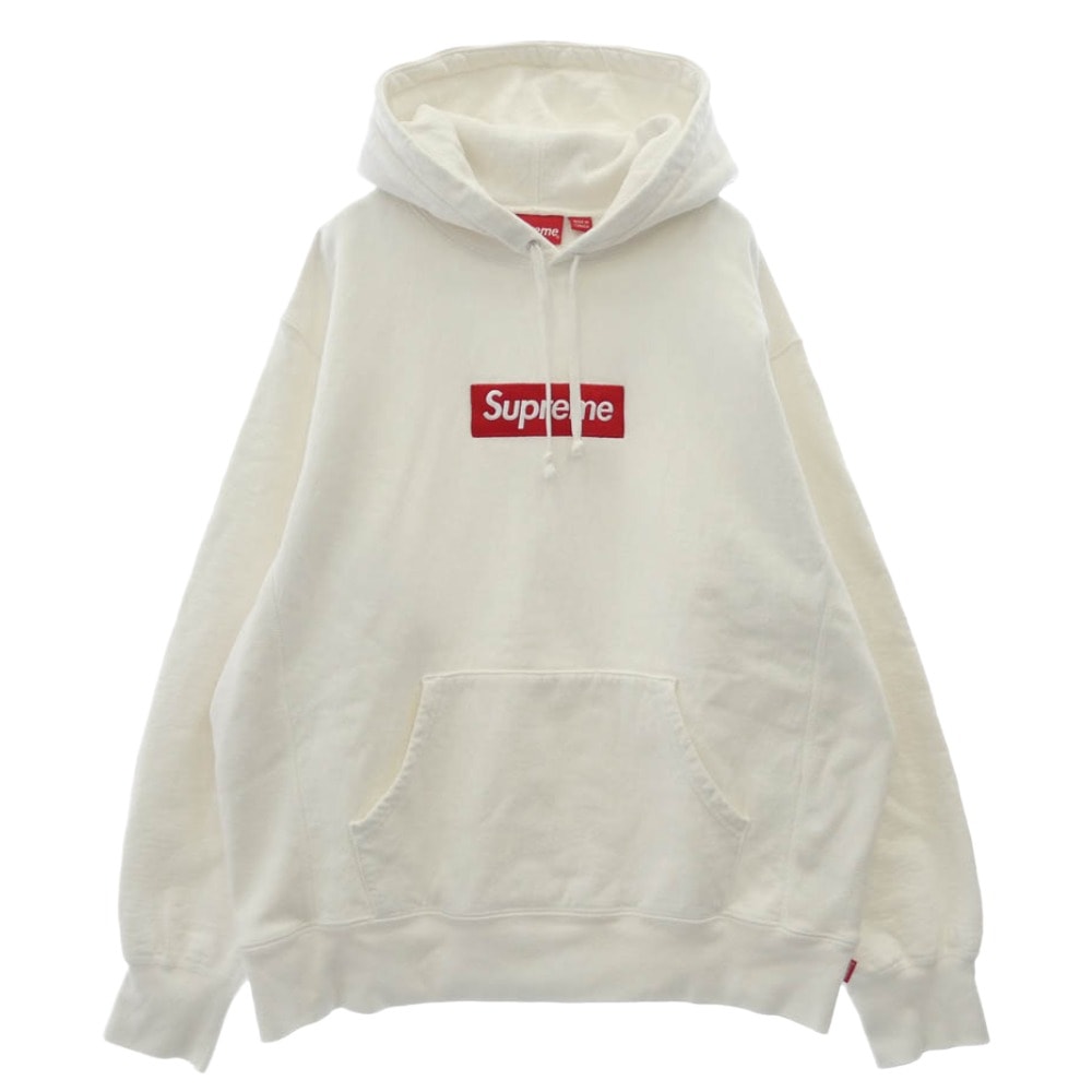Supreme シュプリーム パーカー 21AW Box Logo Hooded Sweatshirt White ボックスロゴ フーデッド スウェットシャツ プルオーバー パーカー ホワイト系 M【中古】