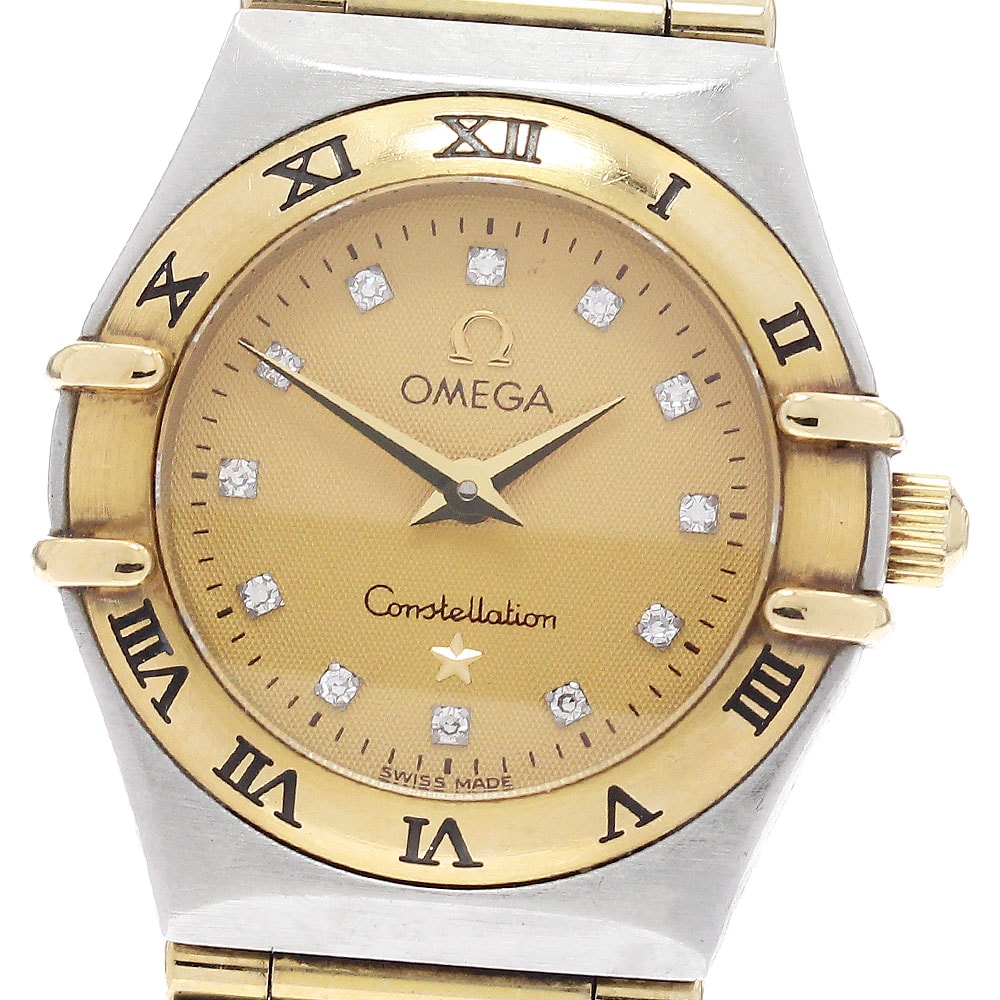 ★保 オメガ コンステレーション 12Pダイヤモンド レディース 【中古】