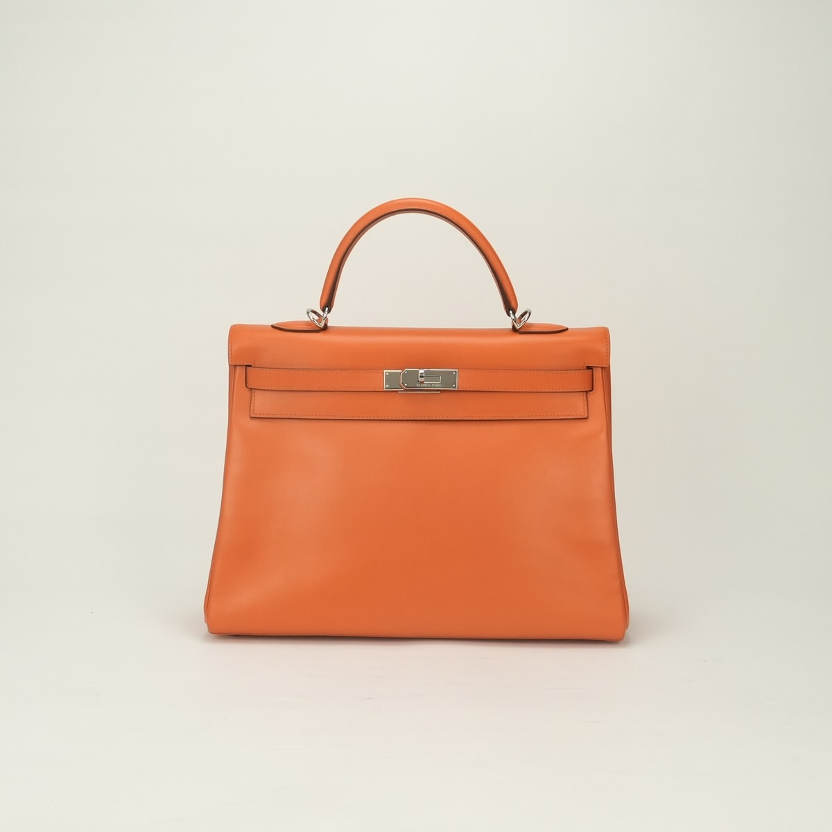 エルメス HERMES ケリー35 ケリー 35 バッグ トートバッグ ショルダーバッグ ボックスカーフ オレンジ Orange ルテニウム金具 ハンドバッグ 内縫い 2Way V字金具 新型金具