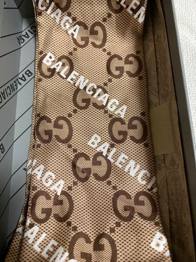GUCCI x BALENCIAGA The Hacker Maxi GG Printed Silk Neck Bowl "Beige"