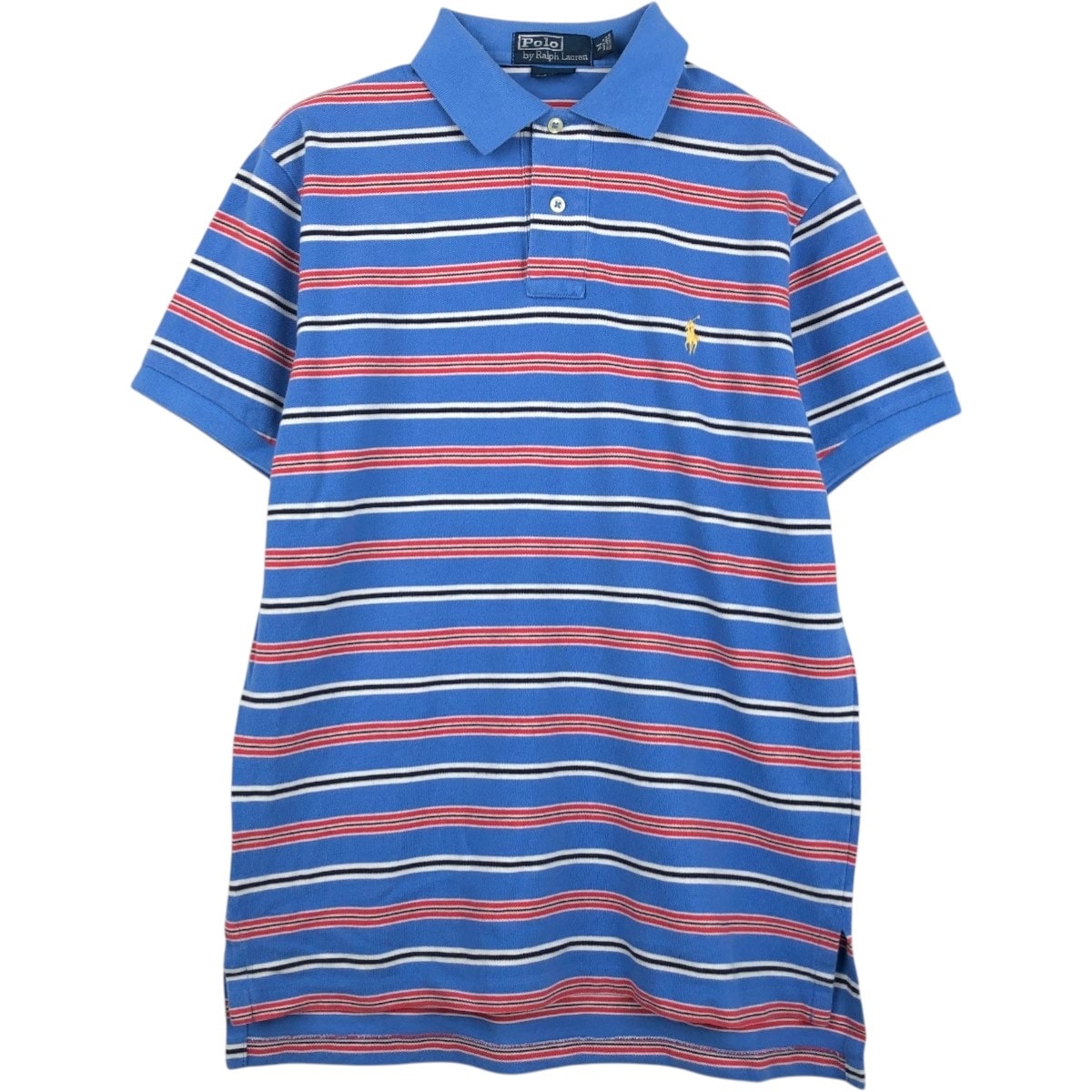 古着 ラルフローレン Ralph Lauren POLO by Ralph Lauren CUSTOM FIT マルチボーダー 半袖 ボーダー ポロシャツ メンズM相当/eaa618268