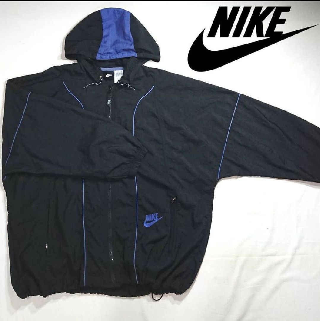 NIKE ナイキ ナイロンジャケット ナイロンパーカー 90年代 レア刺繍ロゴ