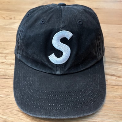 Supreme Pigment Coated S Logo 6-Panel "Black"