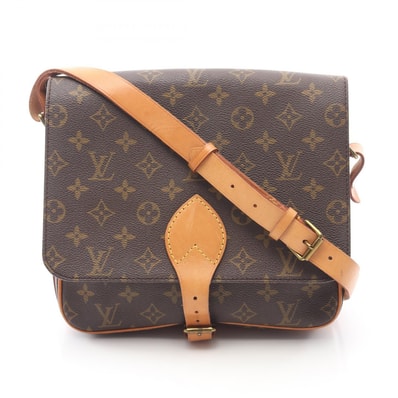 ルイ・ヴィトン LOUIS VUITTON カルトシエールGM ショルダーバッグ バッグ PVCコーティングキャンバス レザー モノグラム レディース ブラウン系 M51252 【中古】