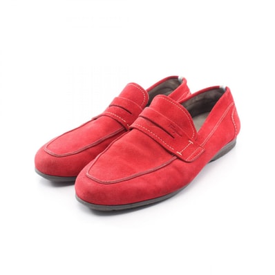 サルヴァトーレフェラガモ Salvatore Ferragamo ペニー ローファー 靴 スウェード メンズ レッド系 23299 【中古】