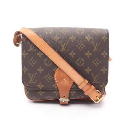 ルイ・ヴィトン LOUIS VUITTON カルトシエールMM ショルダーバッグ バッグ PVCコーティングキャンバス レザー モノグラム レディース ブラウン系 M51253 【中古】