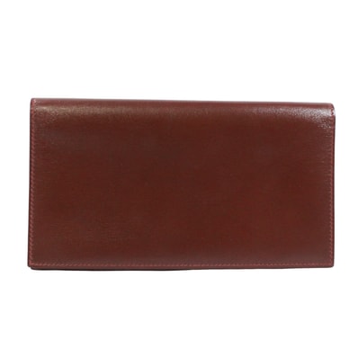 HERMES エルメス 札入れ 長財布 ボックスカーフ ブラウン【中古】 メンズ