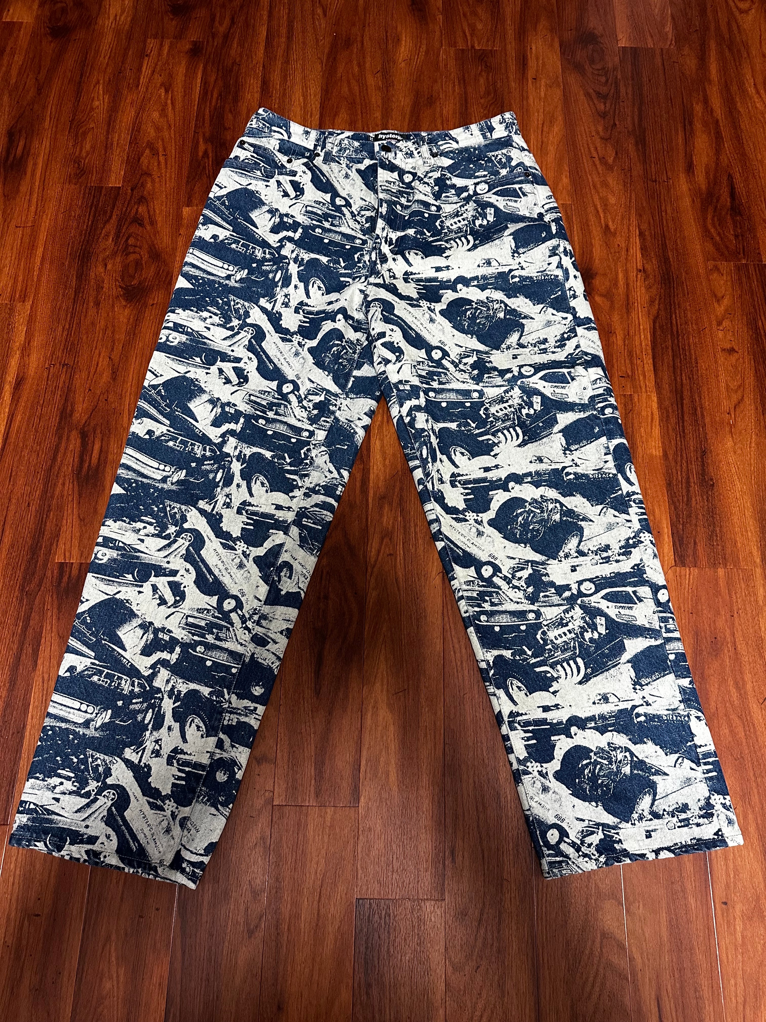 Supreme x HYSTERIC GLAMOUR Cars Baggy Jean "Navy"