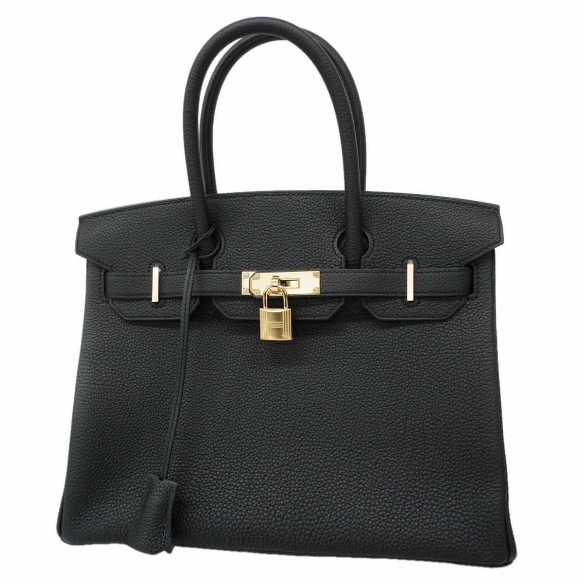★SALE【6ea0156-e-g】エルメス ハンドバッグ バーキン30 トゴ ブラック シャンパンゴールド金具 K刻印【中古】レディース