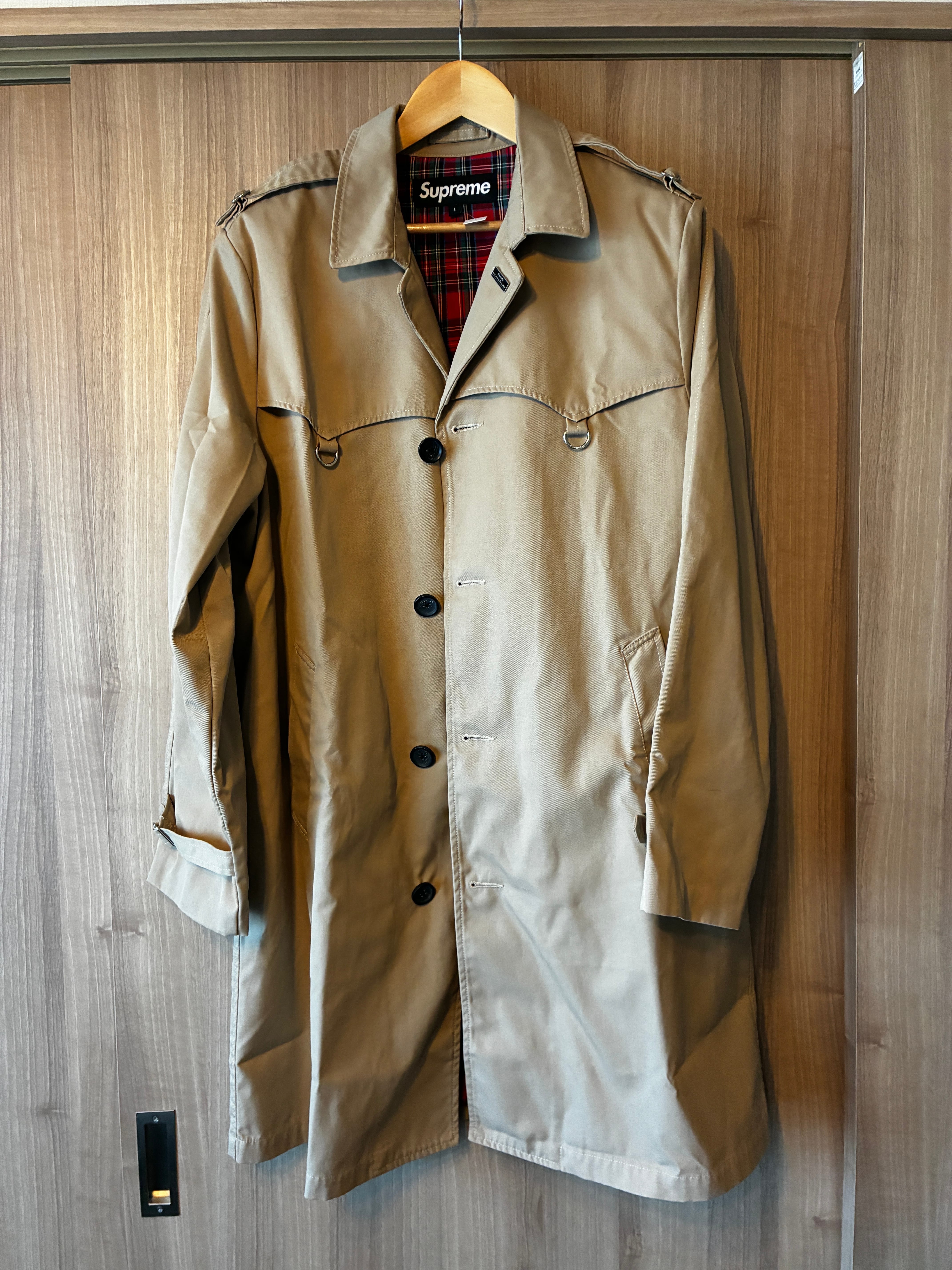 A (未使用に近い)】シュプリーム 19SS D-リング トレンチコートの古着