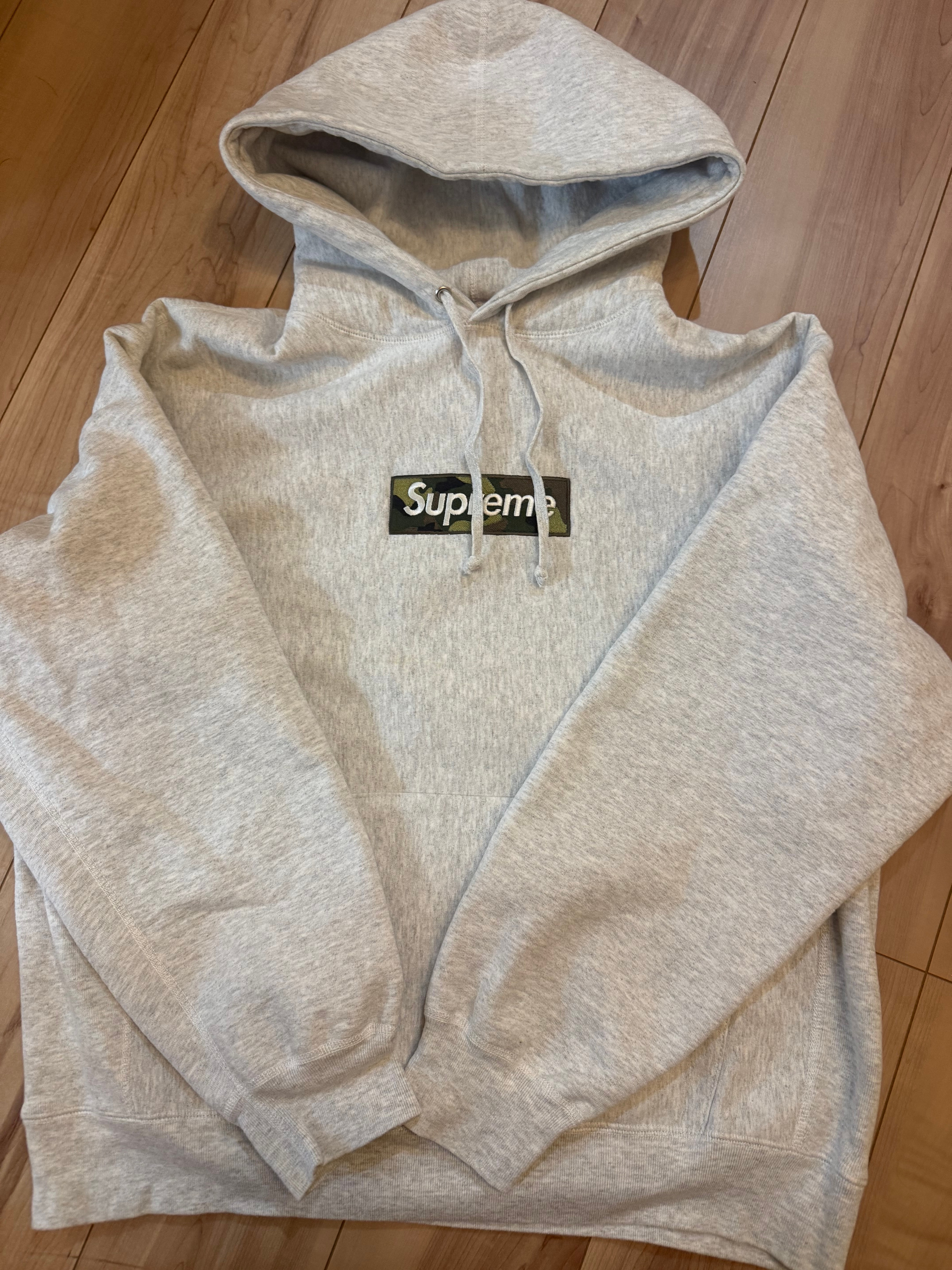 Supreme Box Logo Hooded Sweatshirt "Ash Grey" (23FW)