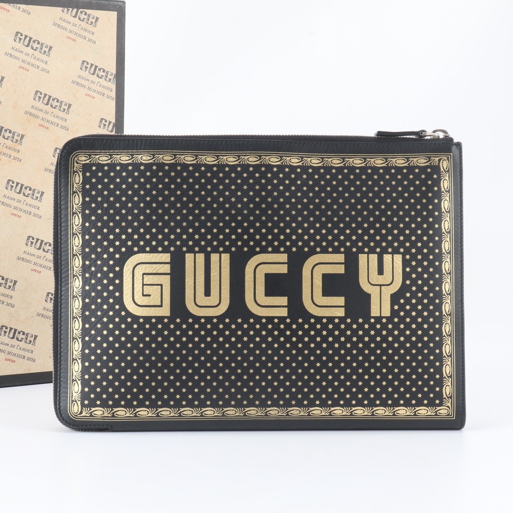 ■極美品 グッチ523441 セカンドバッグ レザー