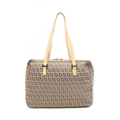 フェンディ FENDI ズッキーノ トートバッグ トートバッグ バッグ キャンバス レザー レディース ベージュ系 / ブラウン系 【中古】