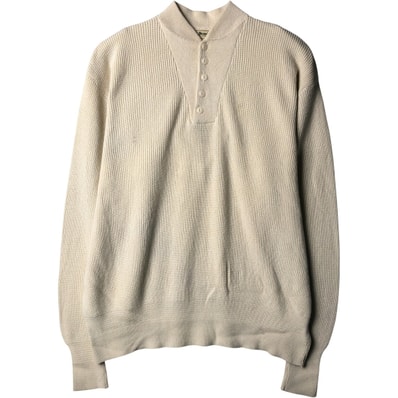 古着 80年代 エルエルビーン L.L.Bean ヘンリーネック コットンニットセーター USA製 メンズXL相当 ヴィンテージ/eaa588874
