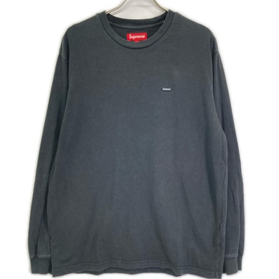 シュプリーム 25FW ブラック Small Box L/S Tee スモールボックスロゴロングスリーブカットソー M