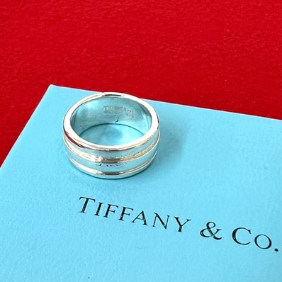 TIFFANY&Co. ティファニー グルーブド ダブル ライン リング シルバー925 リング・指輪 10号 シルバー
43865
