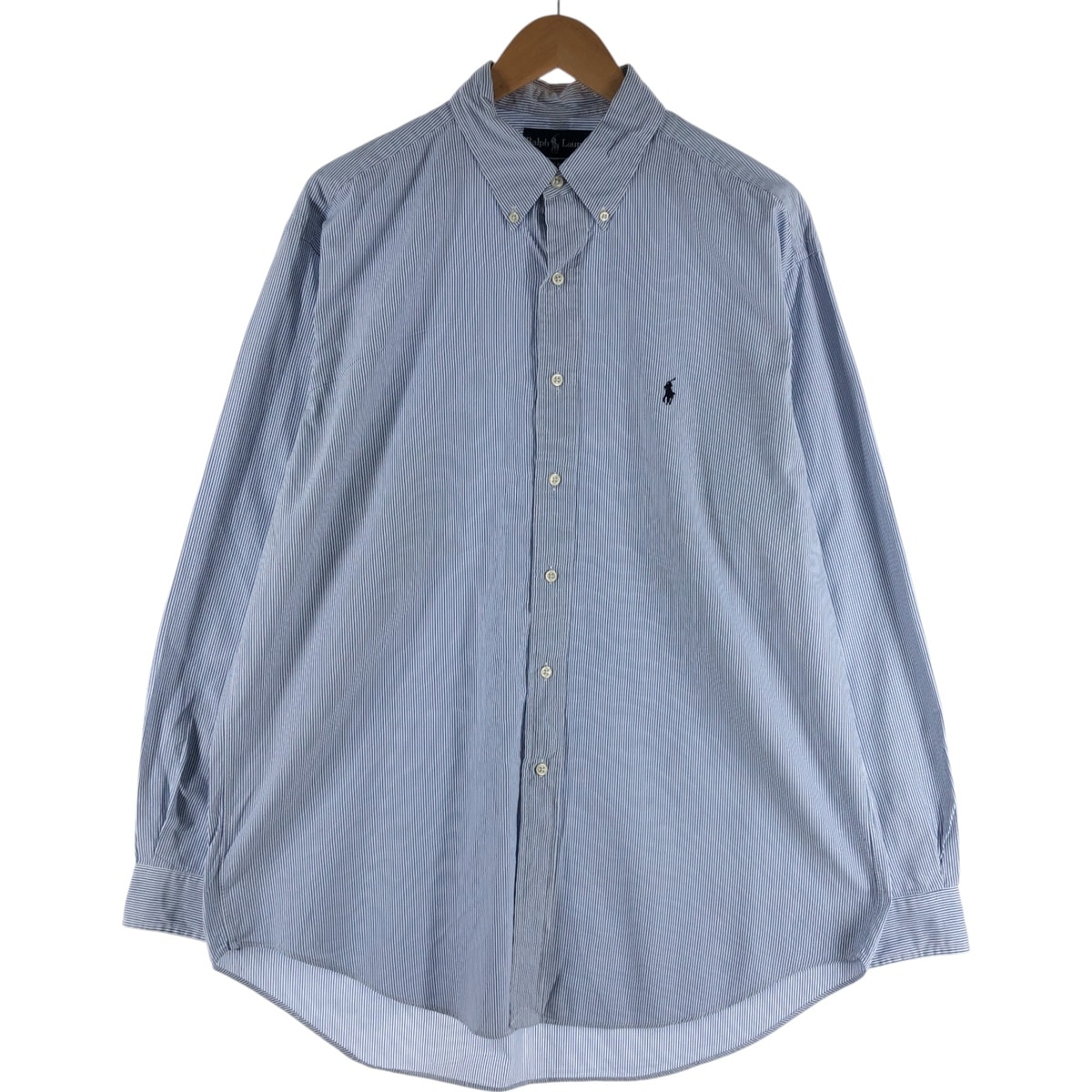 古着 ラルフローレン Ralph Lauren BLAKE 長袖 ボタンダウンストライプシャツ メンズL相当/eaa536296